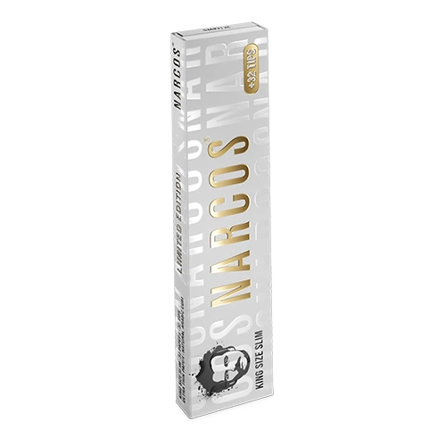Narcos White Gold King Size Slim + Tips ( Limited Edition )