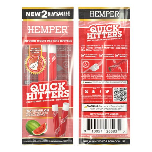Quick Hitters Watermelon Flavored One Hitter 2 Pack