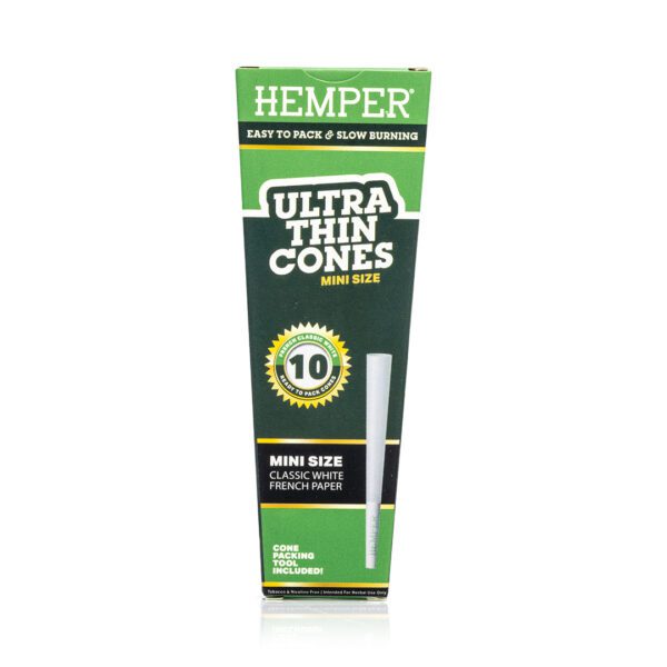 Ultra Thin 10 Pre-Rolled Cones French White Paper