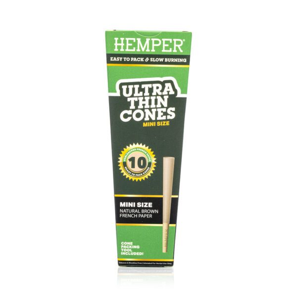 Ultra Thin 10 Pre-Rolled Cones French Brown Paper