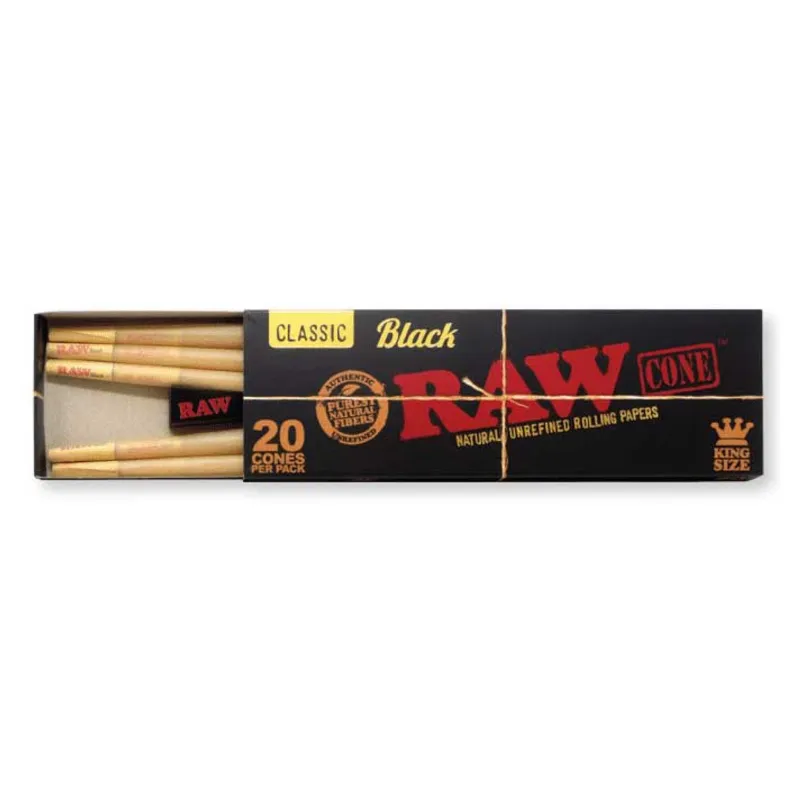Raw Classic Black 20 Cones