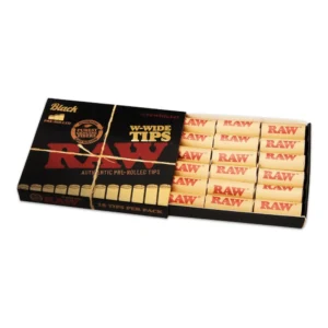 Raw Black Prerolled Wide Tips